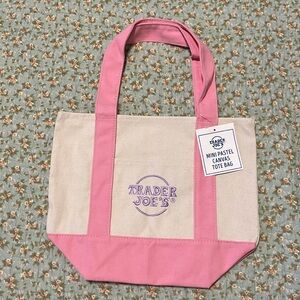 Trader Joe’s VIRALPastel Pink Mini Tote Bag NEW